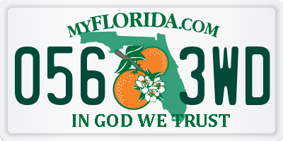 FL license plate 0563WD