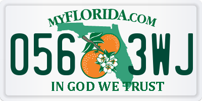 FL license plate 0563WJ