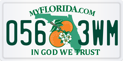 FL license plate 0563WM
