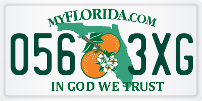 FL license plate 0563XG