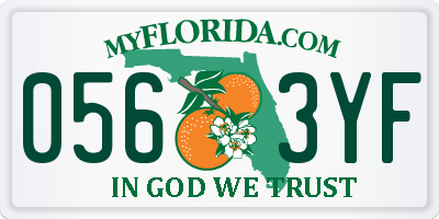FL license plate 0563YF