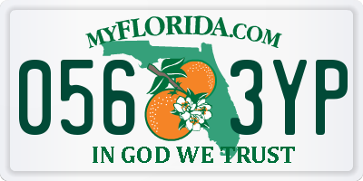 FL license plate 0563YP