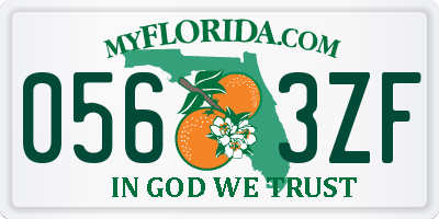 FL license plate 0563ZF