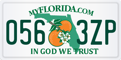 FL license plate 0563ZP