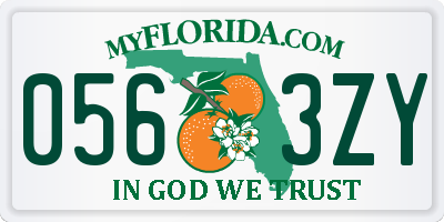 FL license plate 0563ZY