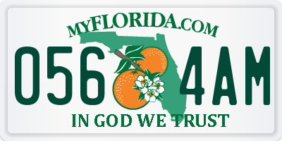 FL license plate 0564AM