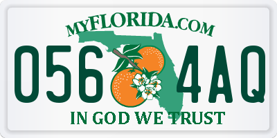 FL license plate 0564AQ