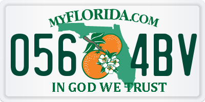 FL license plate 0564BV