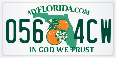 FL license plate 0564CW