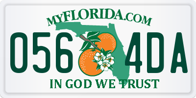 FL license plate 0564DA