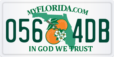 FL license plate 0564DB