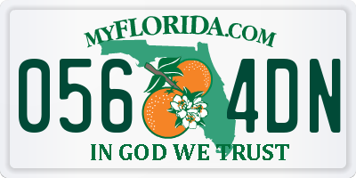 FL license plate 0564DN