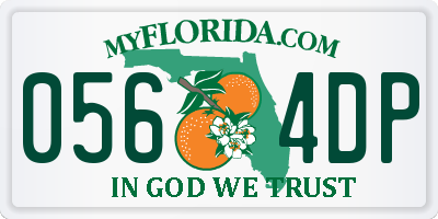 FL license plate 0564DP