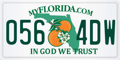 FL license plate 0564DW