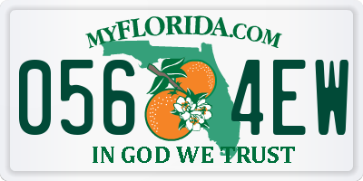 FL license plate 0564EW