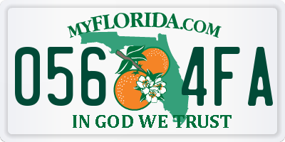 FL license plate 0564FA