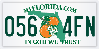 FL license plate 0564FN