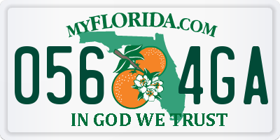 FL license plate 0564GA