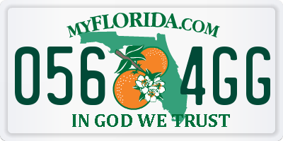 FL license plate 0564GG