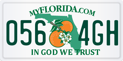 FL license plate 0564GH