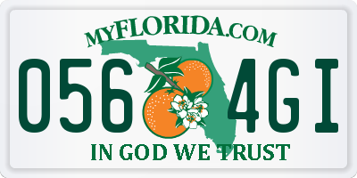 FL license plate 0564GI