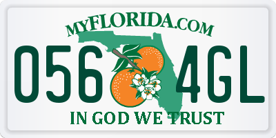 FL license plate 0564GL