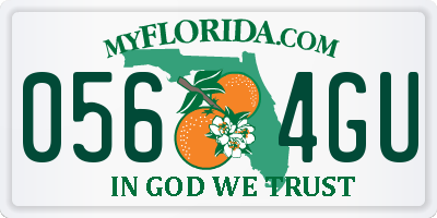 FL license plate 0564GU