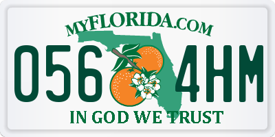 FL license plate 0564HM