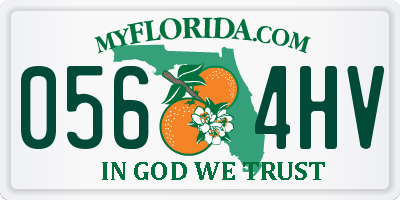 FL license plate 0564HV