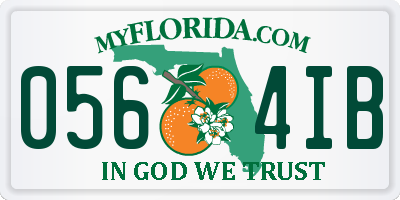 FL license plate 0564IB