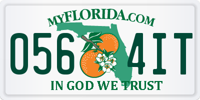 FL license plate 0564IT