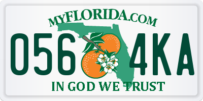 FL license plate 0564KA
