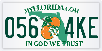 FL license plate 0564KE