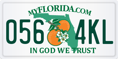 FL license plate 0564KL
