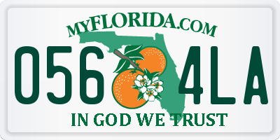 FL license plate 0564LA