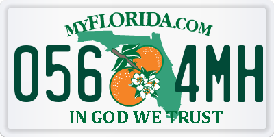FL license plate 0564MH