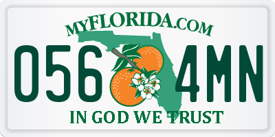 FL license plate 0564MN