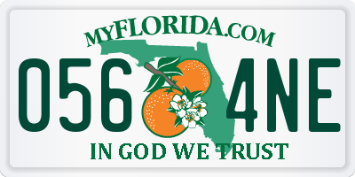 FL license plate 0564NE