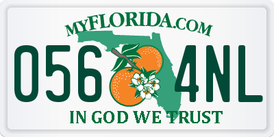 FL license plate 0564NL