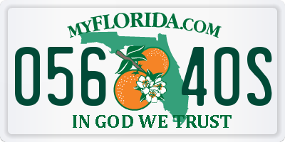 FL license plate 0564OS