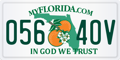 FL license plate 0564OV