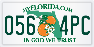 FL license plate 0564PC