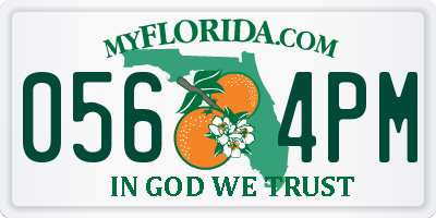 FL license plate 0564PM