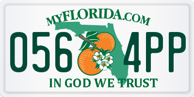 FL license plate 0564PP