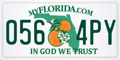 FL license plate 0564PY