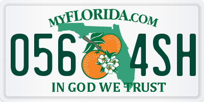 FL license plate 0564SH