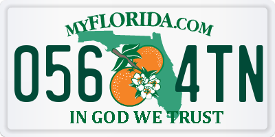 FL license plate 0564TN