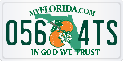 FL license plate 0564TS