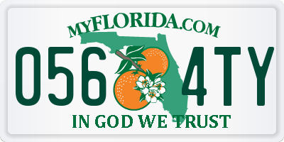 FL license plate 0564TY