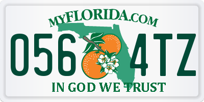 FL license plate 0564TZ
